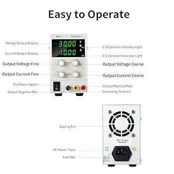 Amazon.co.jp: 安定化電源 可変直流安定化電源 0-30V 0-10A 4桁